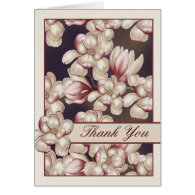 Magnolia Blossoms Thank You Cards Magnolias