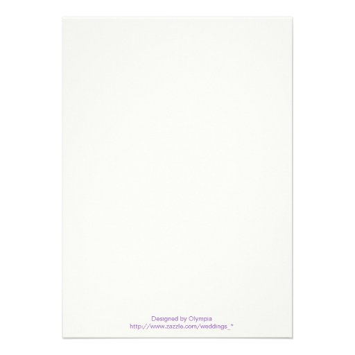 Magnolia branch purple flowers wedding invitation