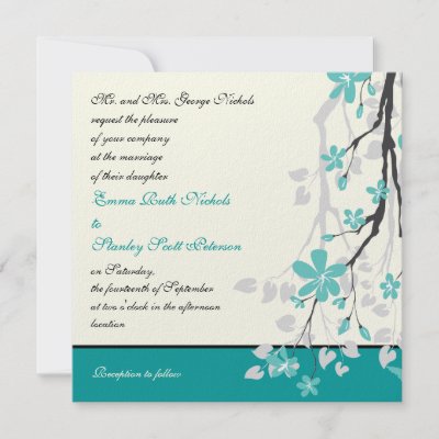 turquoise wedding invitations 2012