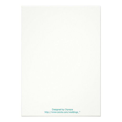 Magnolia branch turquoise wedding invitation