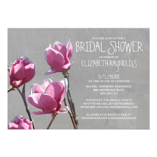 Magnolia Bridal Shower Invitations