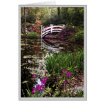 blank, greeting, card, magnolia, garden, bridge,