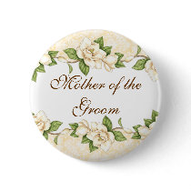 Magnolia- Damask Bridal Party Button