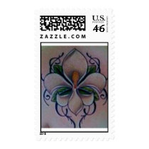 magnolia fleur de lis stamps