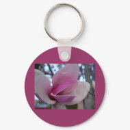 Magnolia Flower Keychain keychain