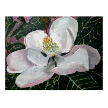 magnolia flower painting acrylic wall art postcards