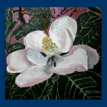 magnolia flower painting acrylic wall art posters