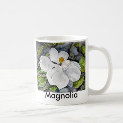 magnolia_flower_painting, Magnolia Mug by dereklovessheila