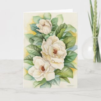 Magnolia Flower Watercolor Art - Multi Cards