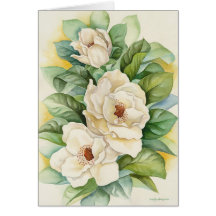 Magnolia Flower Watercolor Art - Multi Cards