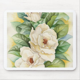 Magnolia Flower Watercolor Art - Multi Mouse Pad