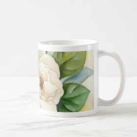 Magnolia Flower Watercolor Art - Multi Classic White Coffee Mug