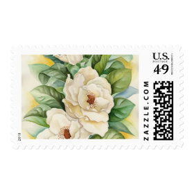 Magnolia Flower Watercolor Art - Multi Postage Stamps