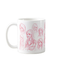 Magnolia Many Faces Cute Sketch mugs
