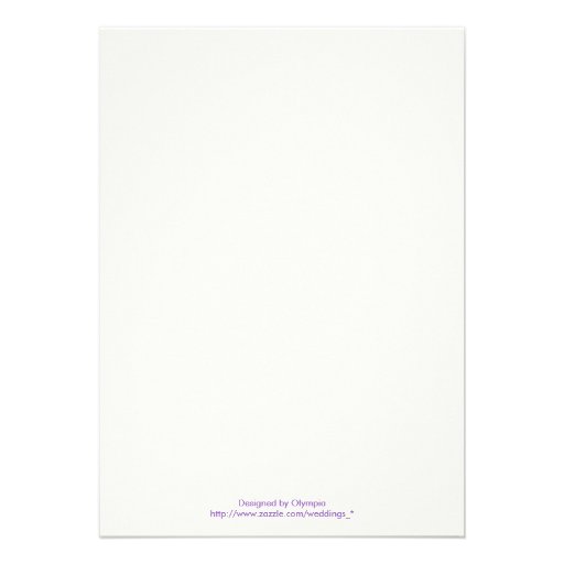 Magnolia purple flowers bridal shower invite