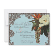 Magnolias n Bird of Paradise - Save the Date invitation
