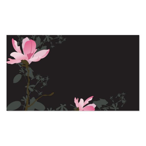 Magnolias Profile Card Business Card Templates