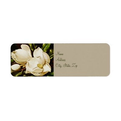 Magnolias Wedding Return Address Labels
