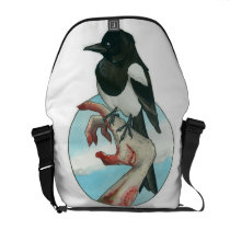 "Magpie" messenger bags