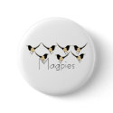 Magpies dancing button