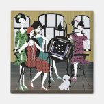 Mah Jongg Flappers Dog Magnet