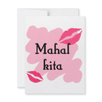 MAHAL KITA  - Tagalog I love you Custom Invites