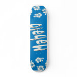 Mahalo Hawaiian Blue Skate Board