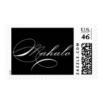 "Mahalo" stamp (black/white) stamps