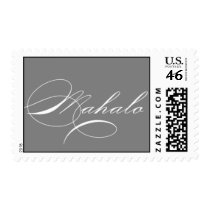 "Mahalo" stamp (gray) stamps