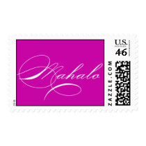 "Mahalo" stamp (magenta) stamps