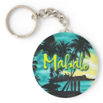 Mahalo Sunset Keychain