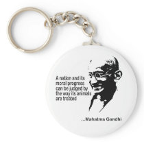 Mahatma Gandhi Animal Rights Key Chain