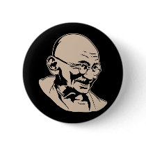 Mahatma Gandhi Portrait Button by strk3 Mahatma Gandhi Portrait Button