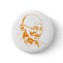 Mahatma Gandhi Portrait Button by strk3 Mahatma Gandhi Portrait Button