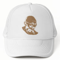 Mahatma Gandhi Portrait Hat by strk3 Mahatma Gandhi Portrait Hat