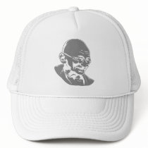 Mahatma Gandhi Portrait Hat by strk3 Mahatma Gandhi Portrait Hat
