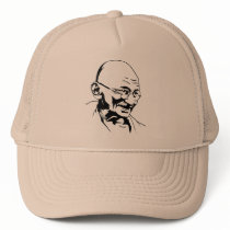 Mahatma Gandhi Portrait Hat by strk3 Mahatma Gandhi Portrait Hat