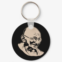 Mahatma Gandhi Portrait Keychain by strk3 Mahatma Gandhi Portrait Keychain