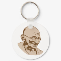 Mahatma Gandhi Portrait Keychain by strk3 Mahatma Gandhi Portrait Keychain