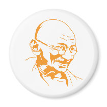 Mahatma Gandhi Portrait Magnet by strk3 Mahatma Gandhi Portrait Magnet