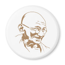 Mahatma Gandhi Portrait Magnet by strk3 Mahatma Gandhi Portrait Magnet