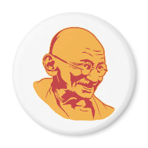Mahatma Gandhi Portrait Magnet by strk3 Mahatma Gandhi Portrait Magnet