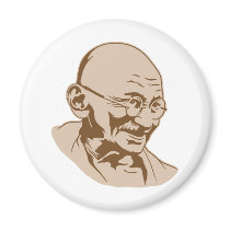 Mahatma Gandhi Portrait Magnet by strk3 Mahatma Gandhi Portrait Magnet