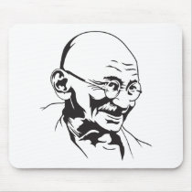 Mahatma Gandhi Portrait Mousepad by strk3 Mahatma Gandhi Portrait Mousepad