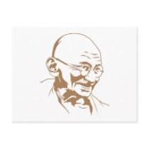 Mahatma Gandhi Portrait Postcard by strk3 Mahatma Gandhi Portrait Postcard