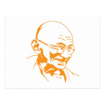 Mahatma Gandhi Portrait Postcard