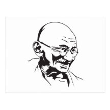 Mahatma Gandhi Portrait Postcard