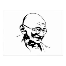 Mahatma Gandhi Portrait Postcard