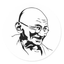 Mahatma Gandhi Portrait Sticker