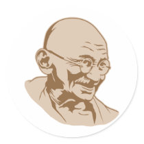 Mahatma Gandhi Portrait Sticker